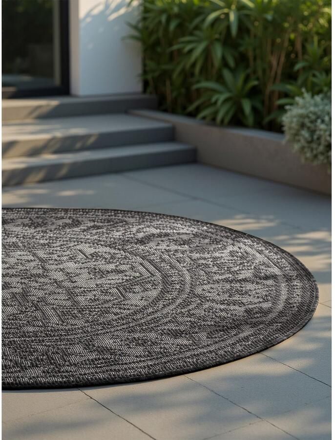 HANSE Home Outdoorkleed Kona omkeerbaar tapijt Binnen en buiten platweefsel weerbestendig onderhoudsvriendelijk robuust - Foto 3