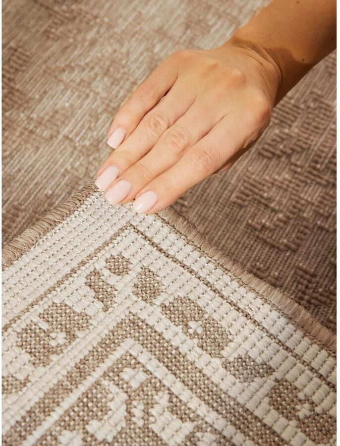 HANSE Home Outdoorkleed Kona omkeerbaar tapijt Binnen en buiten platweefsel weerbestendig onderhoudsvriendelijk robuust - Foto 5