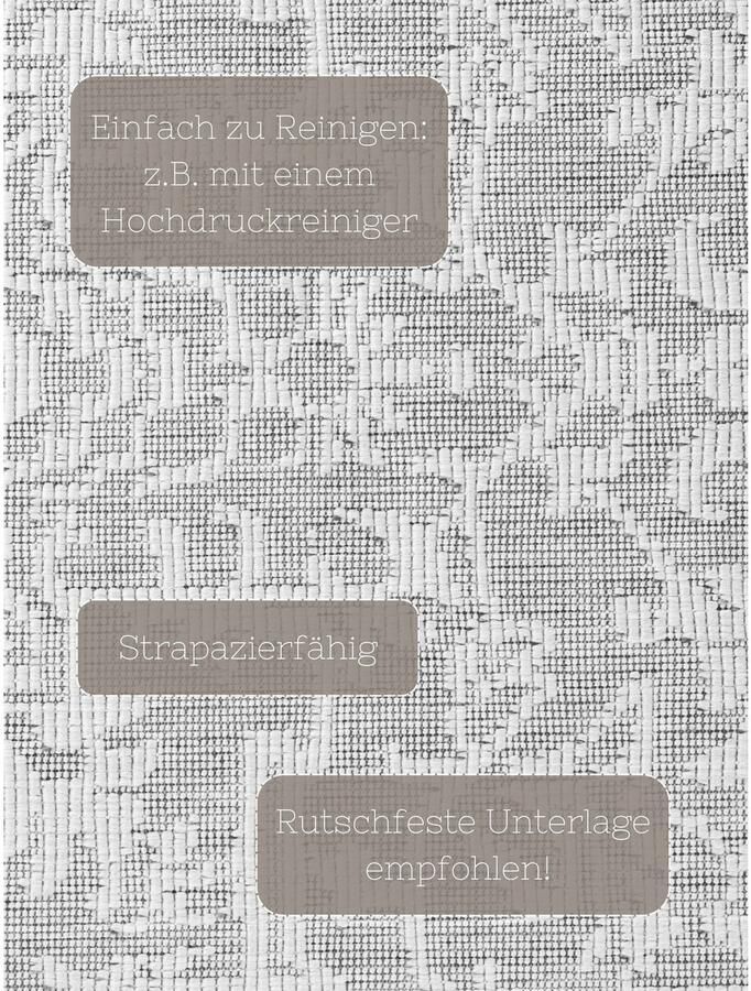 HANSE Home Outdoorkleed Kona omkeerbaar tapijt Binnen en buiten platweefsel weerbestendig onderhoudsvriendelijk robuust - Foto 4