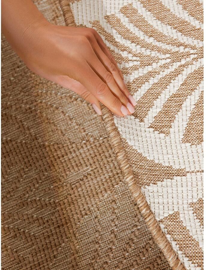 HANSE Home Outdoorkleed Liora omkeerbaar tapijt Binnen en buiten platweefsel weerbestendig onderhoudsvriendelijk robuust - Foto 3