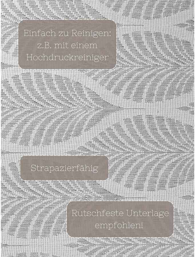 HANSE Home Outdoorkleed Liora omkeerbaar tapijt Binnen en buiten platweefsel weerbestendig onderhoudsvriendelijk robuust - Foto 5