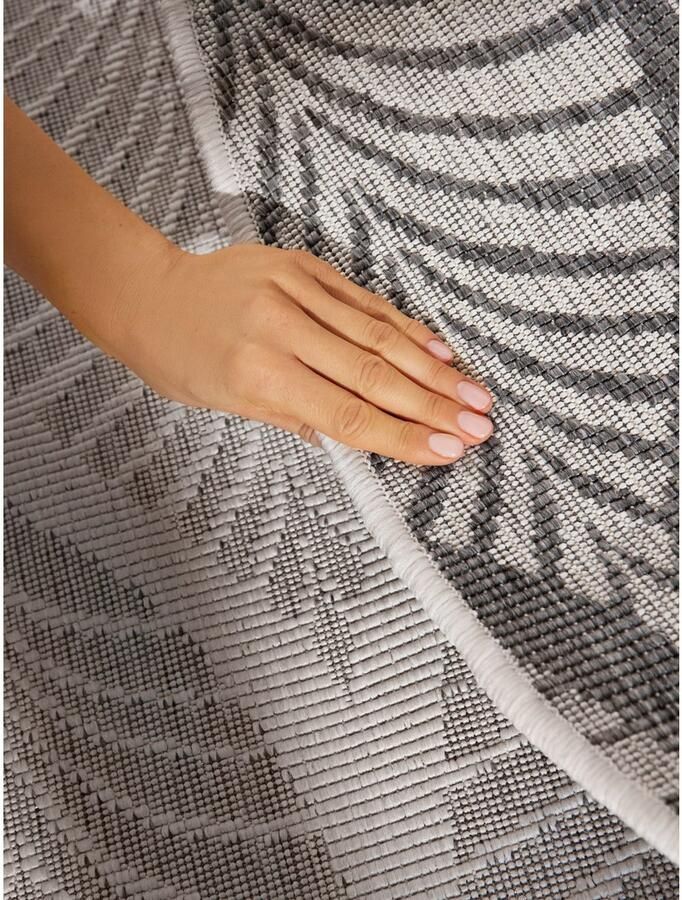 HANSE Home Outdoorkleed Liora omkeerbaar tapijt Binnen en buiten platweefsel weerbestendig onderhoudsvriendelijk robuust - Foto 7