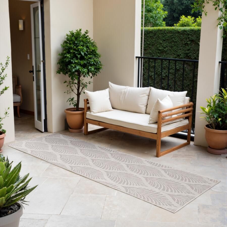 HANSE Home Outdoorkleed Liora omkeerbaar tapijt Loper binnen en buiten platweefsel weerbestendig onderhoudsvriendelijk robuust - Foto 10