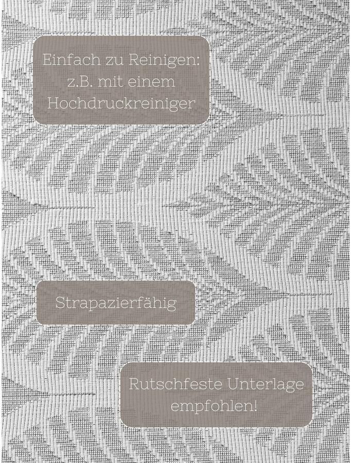 HANSE Home Outdoorkleed Liora omkeerbaar tapijt Loper binnen en buiten platweefsel weerbestendig onderhoudsvriendelijk robuust - Foto 5
