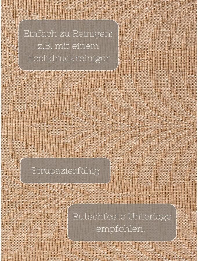 HANSE Home Outdoorkleed Liora omkeerbaar tapijt Loper binnen en buiten platweefsel weerbestendig onderhoudsvriendelijk robuust - Foto 3