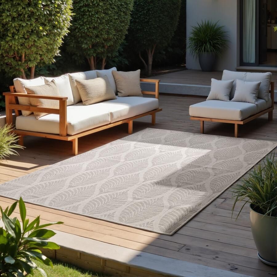 HANSE Home Outdoorkleed Liora omkeerbaar tapijt Loper binnen en buiten platweefsel weerbestendig onderhoudsvriendelijk robuust