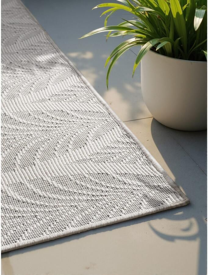 HANSE Home Outdoorkleed Liora omkeerbaar tapijt Loper binnen en buiten platweefsel weerbestendig onderhoudsvriendelijk robuust - Foto 7