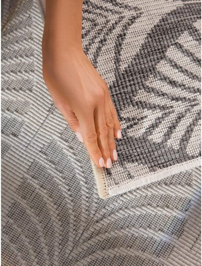 HANSE Home Outdoorkleed Liora omkeerbaar tapijt Loper binnen en buiten platweefsel weerbestendig onderhoudsvriendelijk robuust - Foto 5