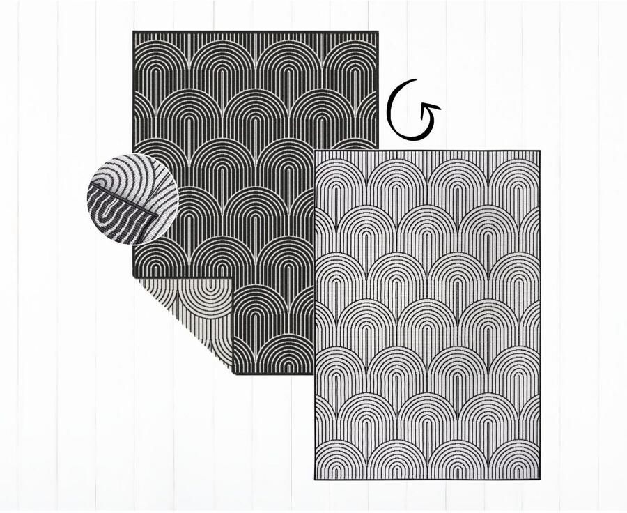 HANSE Home Outdoorkleed Pangli omkeerbaar tapijt In- & outdoor vloerkleed weerbestendig balkon tuin woonkamer modern - Foto 2