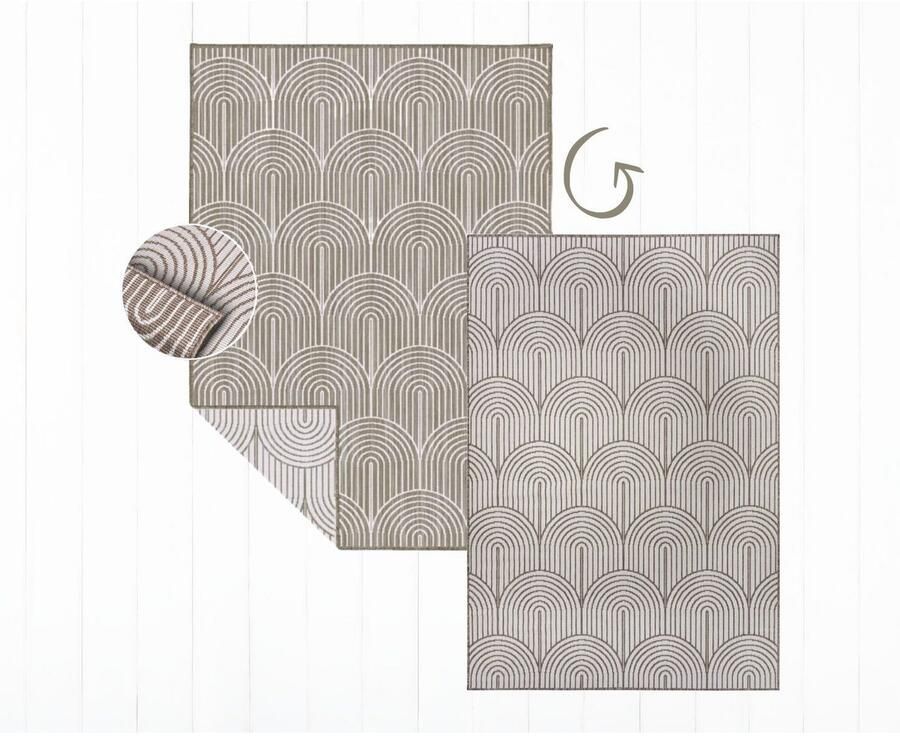 HANSE Home Outdoorkleed Pangli omkeerbaar tapijt In- & outdoor vloerkleed weerbestendig balkon tuin woonkamer modern - Foto 2