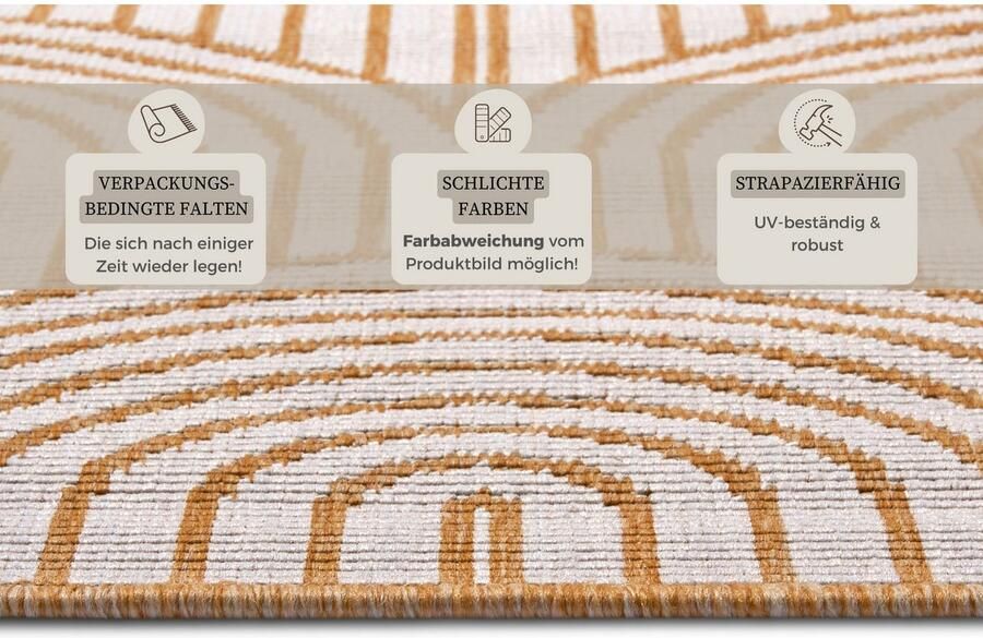 HANSE Home Outdoorkleed Pangli omkeerbaar tapijt In- & outdoor vloerkleed weerbestendig balkon tuin woonkamer modern - Foto 7