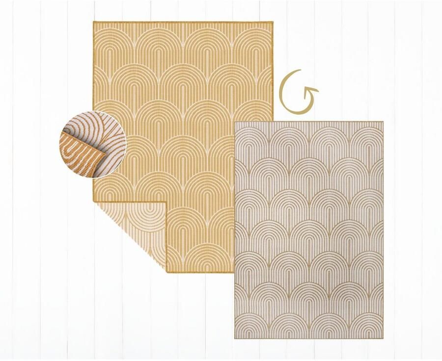 HANSE Home Outdoorkleed Pangli omkeerbaar tapijt In- & outdoor vloerkleed weerbestendig balkon tuin woonkamer modern