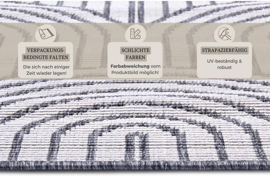 HANSE Home Outdoorkleed Pangli omkeerbaar tapijt In- & outdoor vloerkleed weerbestendig balkon tuin woonkamer modern - Foto 7