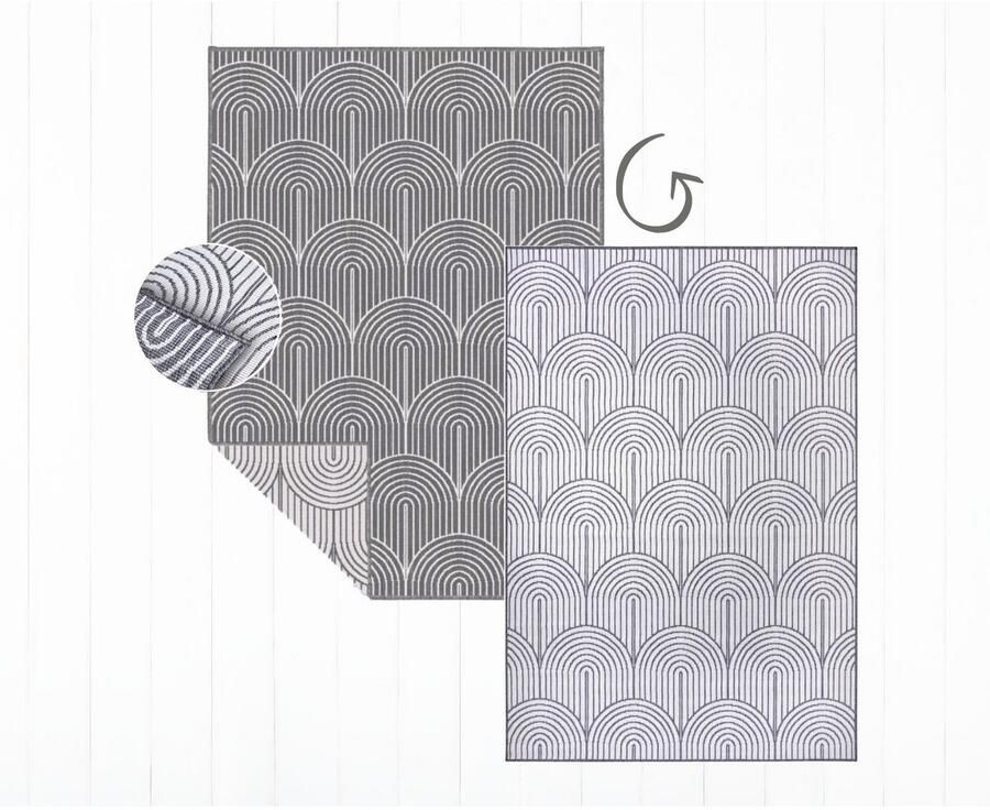 HANSE Home Outdoorkleed Pangli omkeerbaar tapijt In- & outdoor vloerkleed weerbestendig balkon tuin woonkamer modern