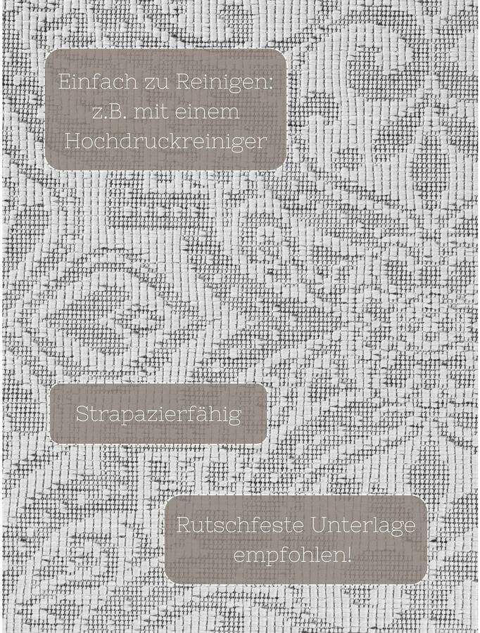 HANSE Home Outdoorkleed Rosel omkeerbaar tapijt Binnen en buiten platweefsel weerbestendig onderhoudsvriendelijk robuust - Foto 6