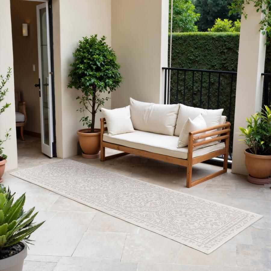 HANSE Home Outdoorkleed Rosel omkeerbaar tapijt Binnen en buiten platweefsel weerbestendig onderhoudsvriendelijk robuust - Foto 10