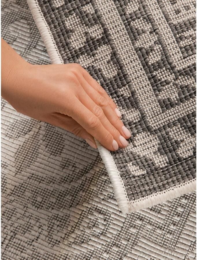 HANSE Home Outdoorkleed Rosel omkeerbaar tapijt Binnen en buiten platweefsel weerbestendig onderhoudsvriendelijk robuust - Foto 6