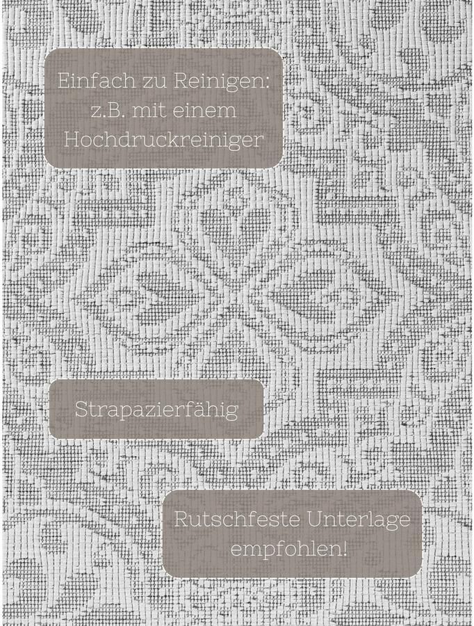 HANSE Home Outdoorkleed Rosel omkeerbaar tapijt Binnen en buiten platweefsel weerbestendig onderhoudsvriendelijk robuust - Foto 10