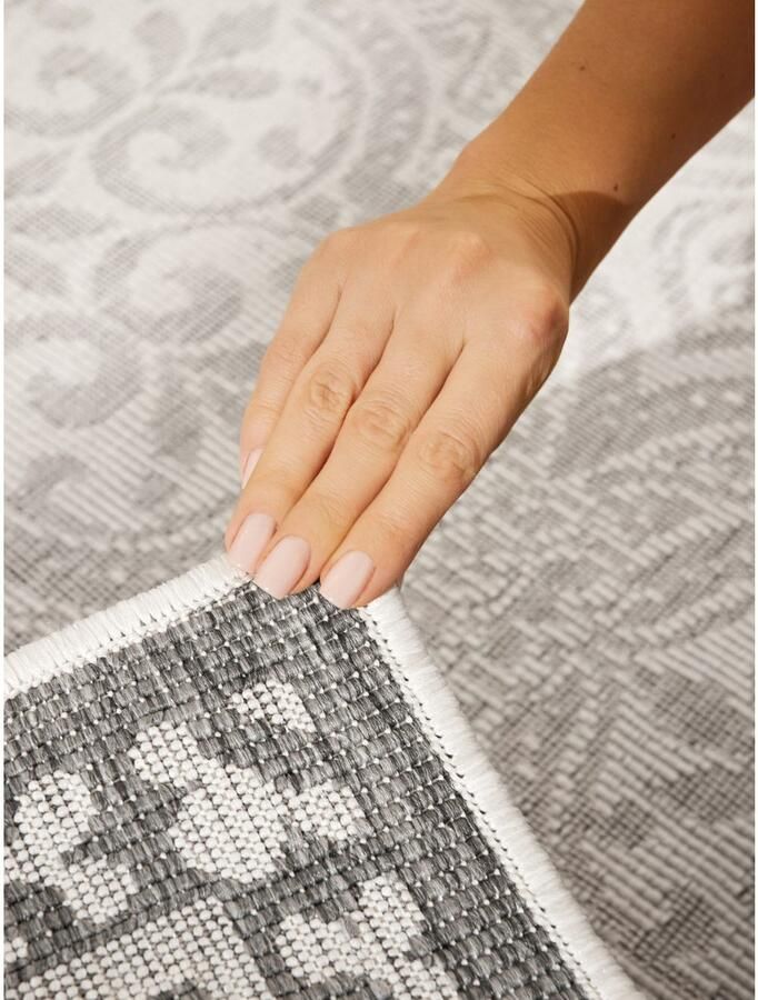 HANSE Home Outdoorkleed Rosel omkeerbaar tapijt Binnen en buiten platweefsel weerbestendig onderhoudsvriendelijk robuust - Foto 6