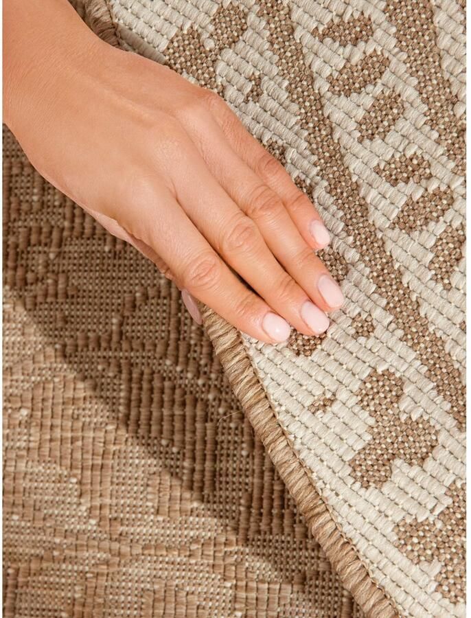 HANSE Home Outdoorkleed Rosel omkeerbaar tapijt Binnen en buiten platweefsel weerbestendig onderhoudsvriendelijk robuust - Foto 4