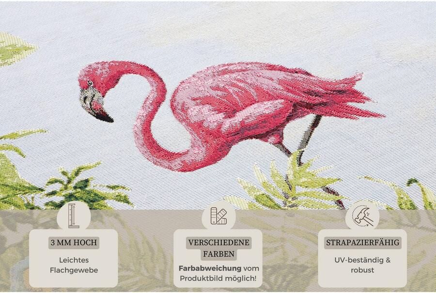 HANSE Home Outdoorkleed Tropical Birds In-& outdoor tapijt weerbestendig balkon tuin woonkamer floraal - Foto 4