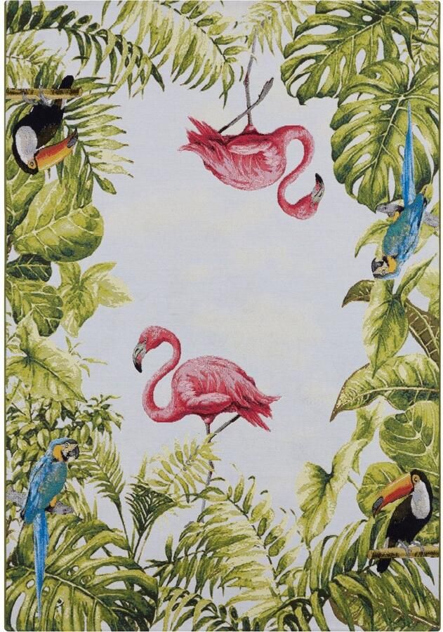 HANSE Home Outdoorkleed Tropical Birds In-& outdoor tapijt weerbestendig balkon tuin woonkamer floraal - Foto 2