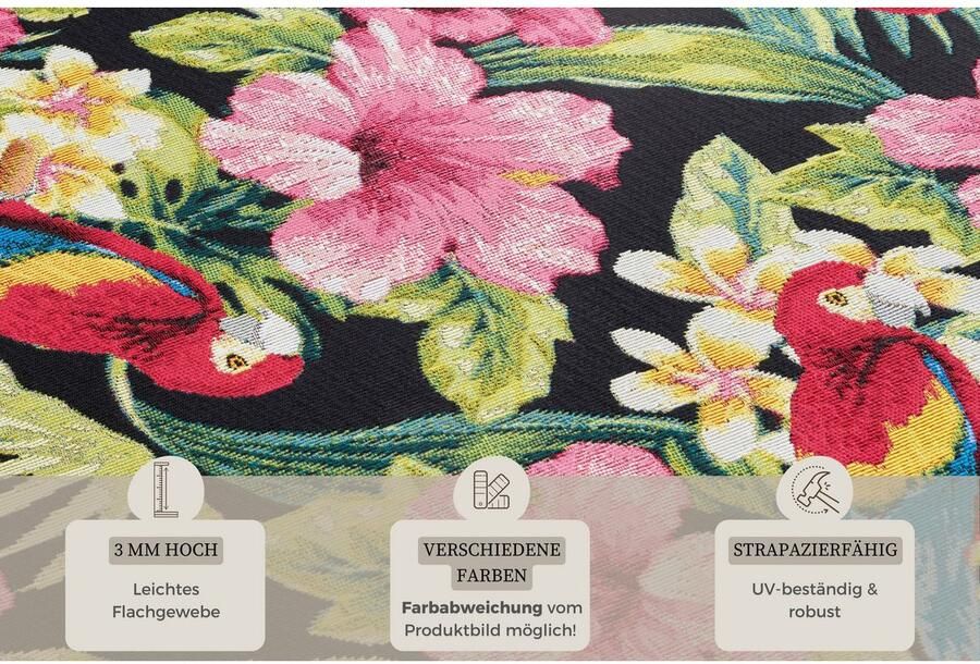 HANSE Home Outdoorkleed Tropical Feeling In-& outdoor tapijt weerbestendig balkon tuin woonkamer floraal - Foto 3