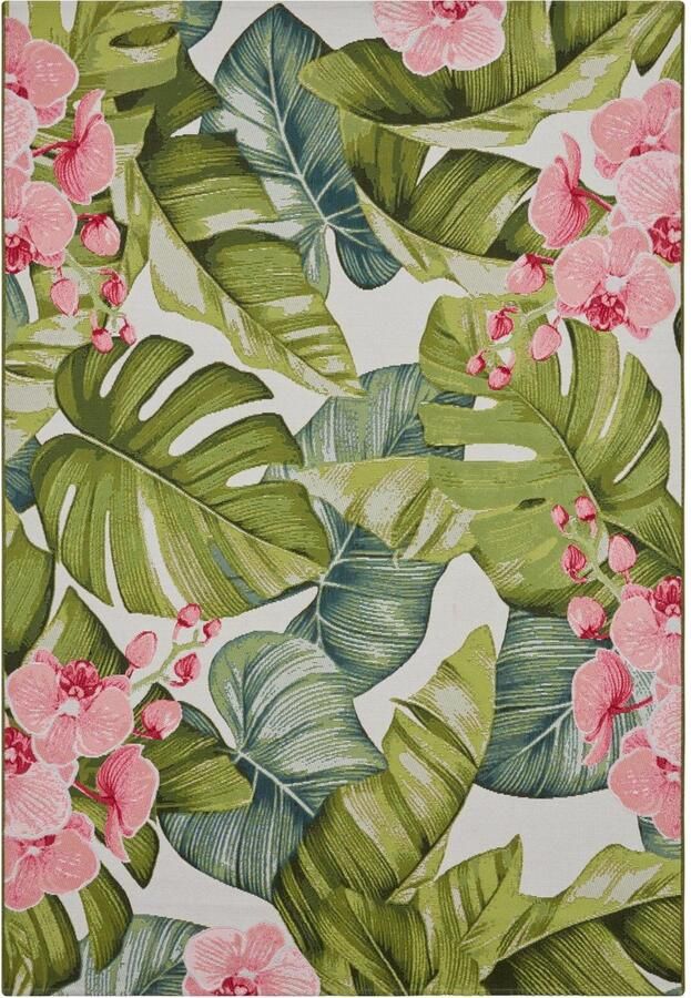 HANSE Home Outdoorkleed Tropical In-& outdoor tapijt weerbestendig balkon tuin woonkamer floraal - Foto 2