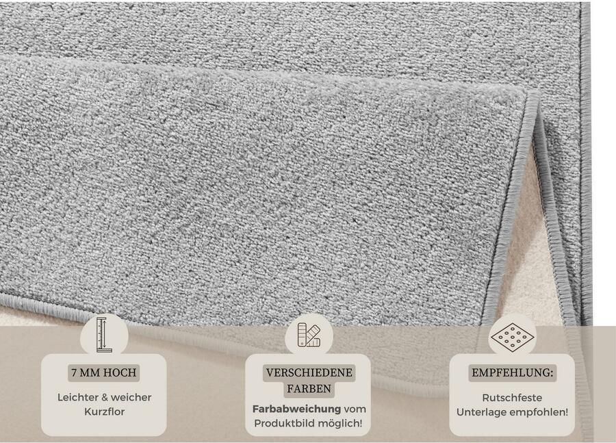 HANSE Home Set slaapkamerkleedjes Fancy Unikleur slaapkamerkleed 3-delige loperset voor de slaapkamer - Foto 3