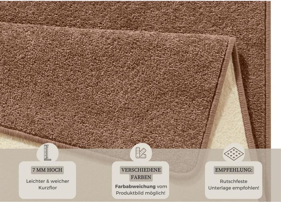 HANSE Home Vloerkleed Fancy Kortpolig loper effen geketteld woonkamer slaapkamer eetkamer - Foto 6