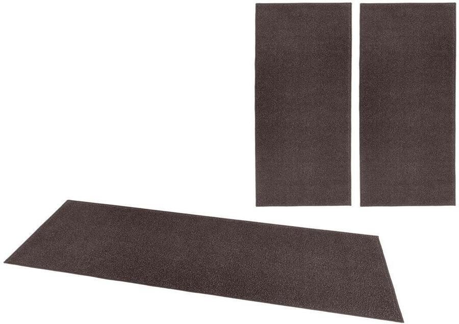 HANSE Home Set slaapkamerkleedjes Pure 100 Korte pool unikleur vloerkleed bedloper slaapkamerkleed loper - Foto 4