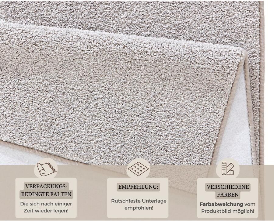 HANSE Home Set slaapkamerkleedjes Pure 100 Korte pool unikleur vloerkleed bedloper slaapkamerkleed loper - Foto 2