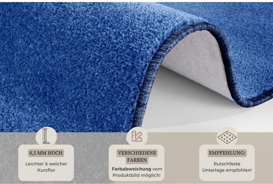 HANSE Home Set slaapkamerkleedjes Shashi Korte pool unikleur vloerkleed bedloper slaapkamerkleed loper