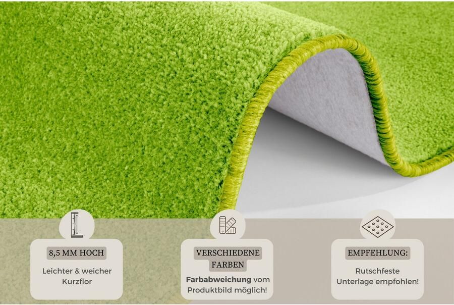 HANSE Home Set slaapkamerkleedjes Shashi Korte pool unikleur vloerkleed bedloper slaapkamerkleed loper