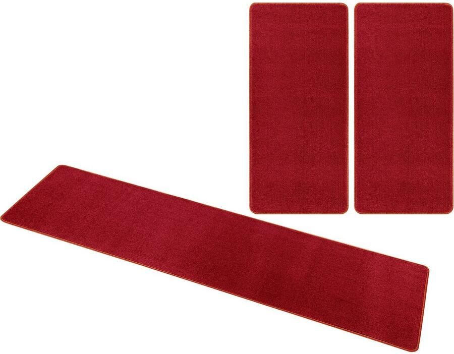 HANSE Home Set slaapkamerkleedjes Shashi Korte pool unikleur vloerkleed bedloper slaapkamerkleed loper - Foto 2
