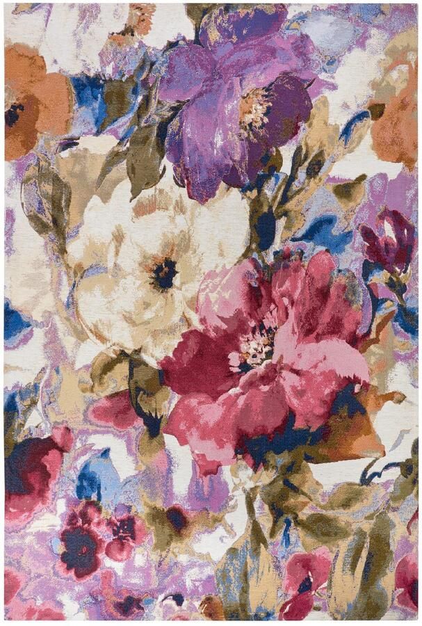 HANSE Home Vloerkleed Atika Bloemig kortpolig onderhoudsvriendelijk antislip glanzend woonkamer - Foto 3