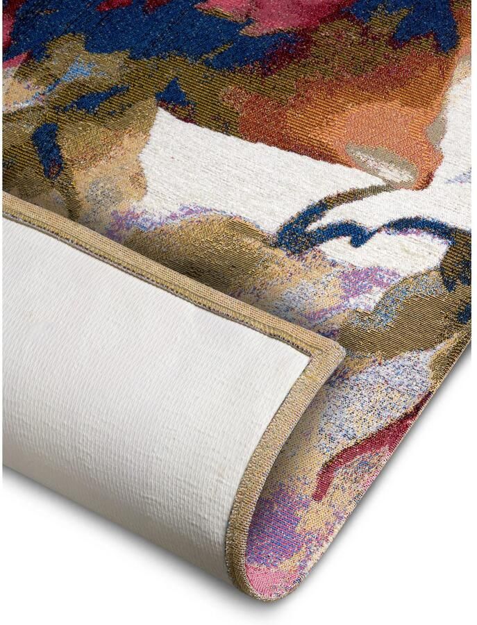 HANSE Home Vloerkleed Atika Bloemig kortpolig onderhoudsvriendelijk antislip glanzend woonkamer