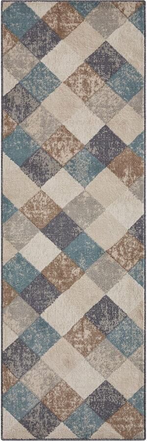 HANSE Home Vloerkleed Bakke Kortpolig loper ruitpatroon woonkamer slaapkamer eetkamer - Foto 7