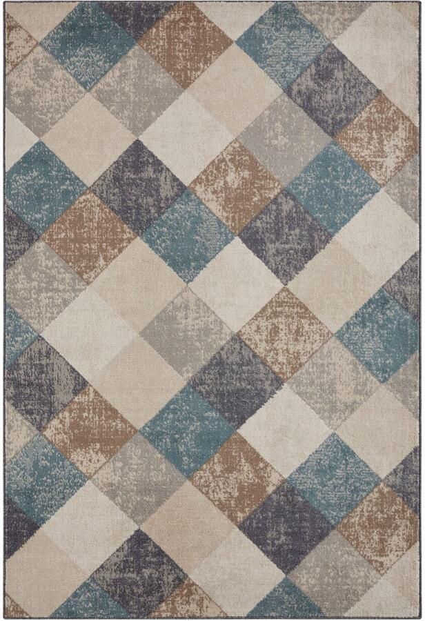 HANSE Home Vloerkleed Bakke Kortpolig loper ruitpatroon woonkamer slaapkamer eetkamer - Foto 2