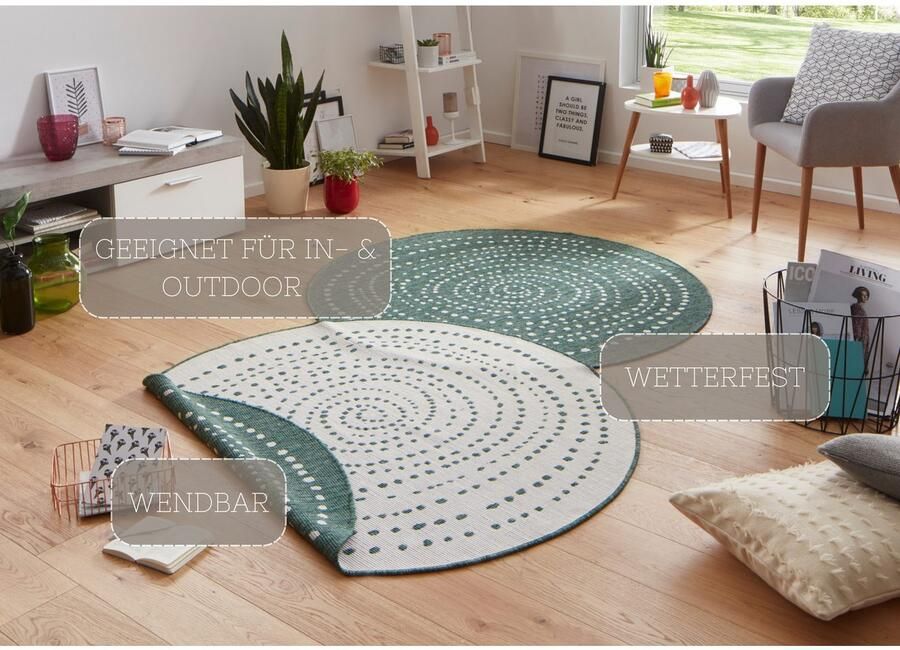 HANSE Home Vloerkleed Bali omkeerbaar tapijt Geschikt voor binnen en buiten weerbestendig balkon tuin woonkamer waterbestendig - Foto 3