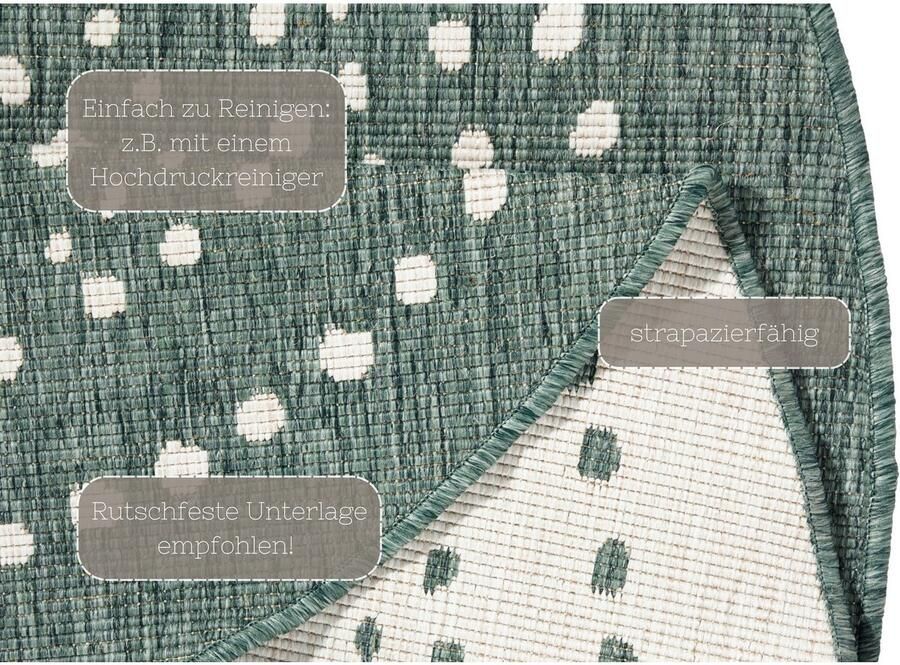 HANSE Home Vloerkleed Bali omkeerbaar tapijt Geschikt voor binnen en buiten weerbestendig balkon tuin woonkamer waterbestendig - Foto 2