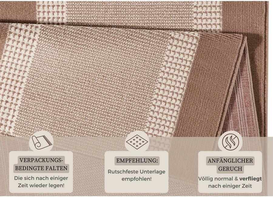 HANSE Home Vloerkleed Band Kortpolig zacht loper maten woonkamer slaapkamer eetkamer - Foto 4