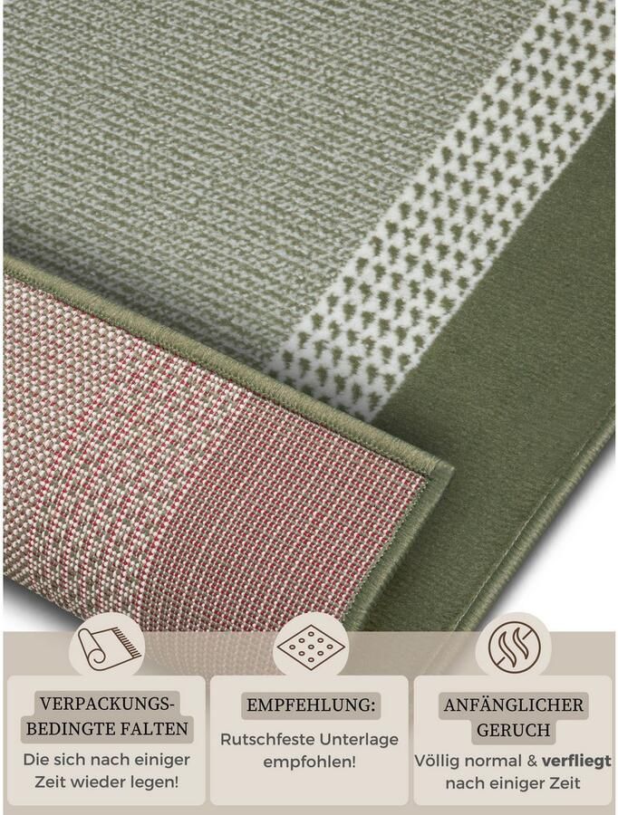 HANSE Home Vloerkleed Band Kortpolig zacht loper maten woonkamer slaapkamer eetkamer - Foto 4