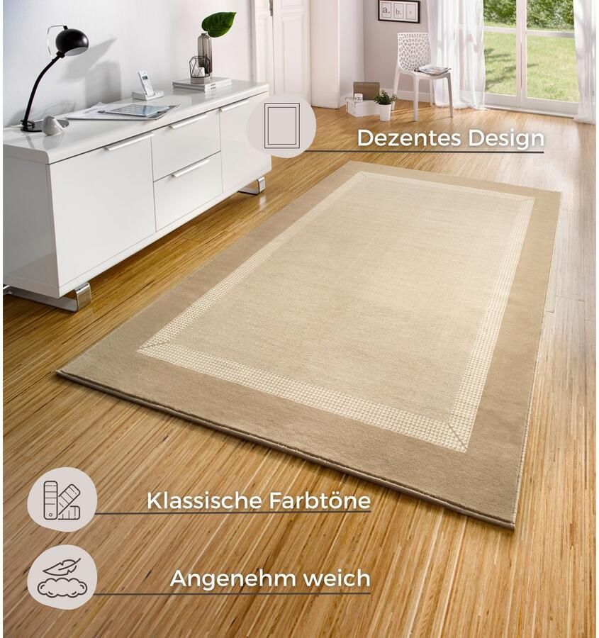 HANSE Home Vloerkleed Band Kortpolig zacht loper maten woonkamer slaapkamer eetkamer