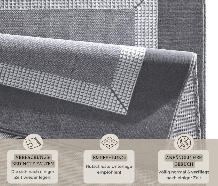 HANSE Home Vloerkleed Band Kortpolig zacht loper maten woonkamer slaapkamer eetkamer - Foto 3