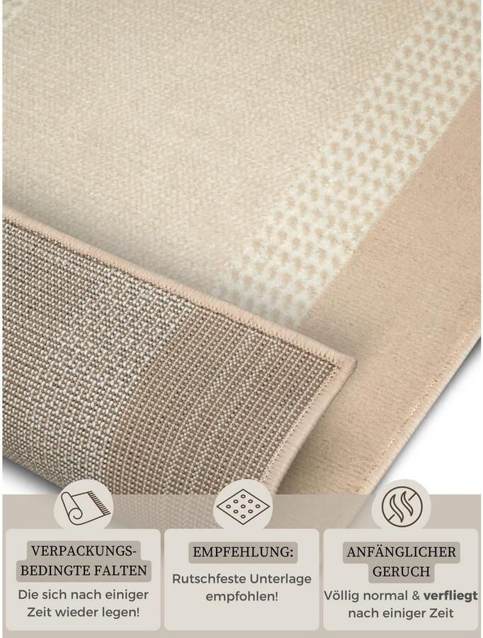 HANSE Home Vloerkleed Band Kortpolig zacht loper maten woonkamer slaapkamer eetkamer - Foto 3