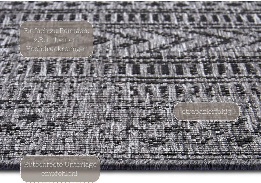 HANSE Home NORTHRUGS Vloerkleed BIRI tweezijdig te gebruiken kleed Binnen- en buitengebruik weerbestendig balkon loper woonkamer waterbestendig boho - Foto 5