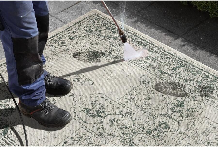 HANSE Home Vloerkleed Borbon tweezijdig te gebruiken kleed Geschikt voor binnen en buiten weerbestendig balkon tuin woonkamer waterbestendig - Foto 5