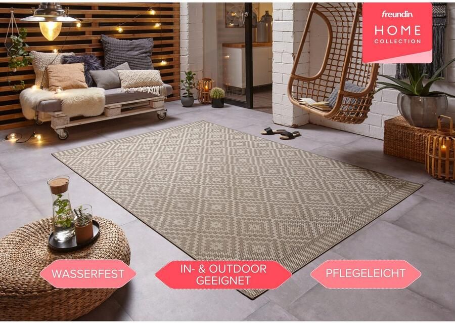 HANSE Home Vloerkleed Breeze In- & outdoor weerbestendig balkon tuin woonkamer ruiten - Foto 3