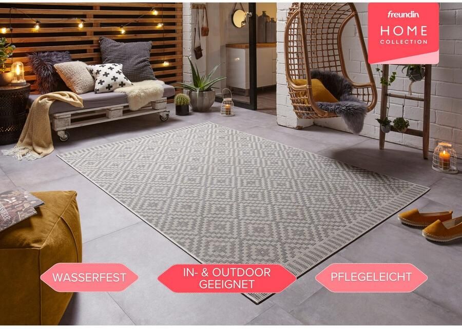 HANSE Home Vloerkleed Breeze In- & outdoor weerbestendig balkon tuin woonkamer ruiten - Foto 4